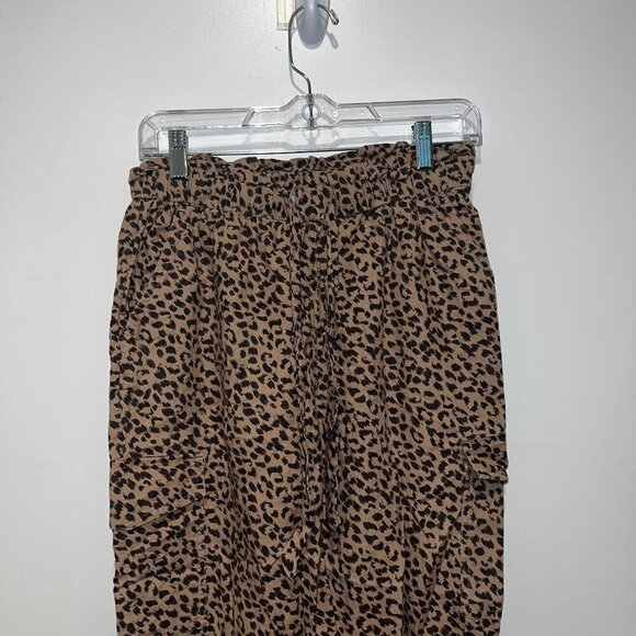 AERIE Leopard Print Cargo Pants Small - Picture 3 of 10
